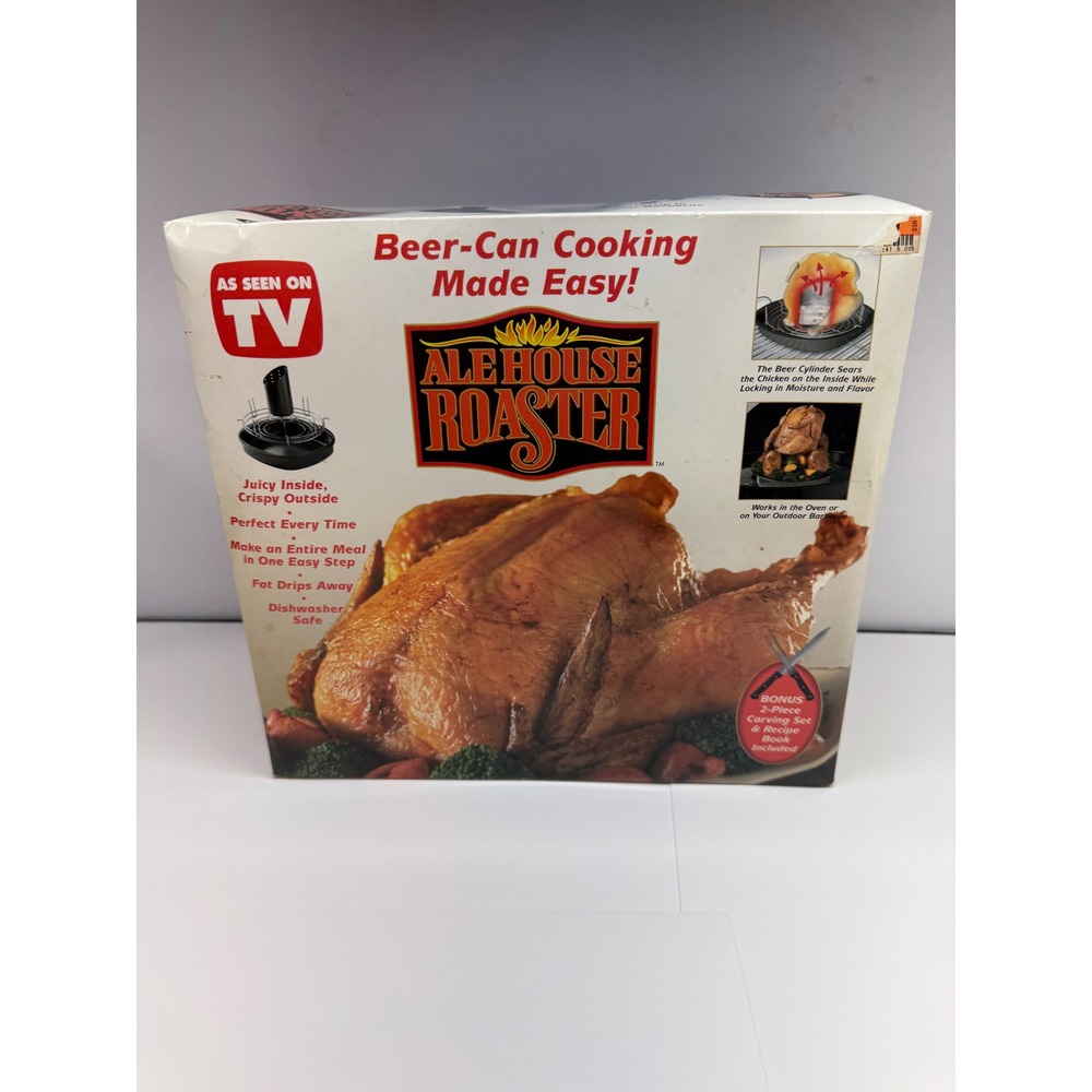 Ale House Roaster Beer Can Chicken Cooker Vertical Roasting Pan As Seen On TV